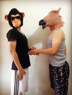 从你的全世界路过cos猩猩头套邓超 猴子面具 动物卖萌恐怖万圣节