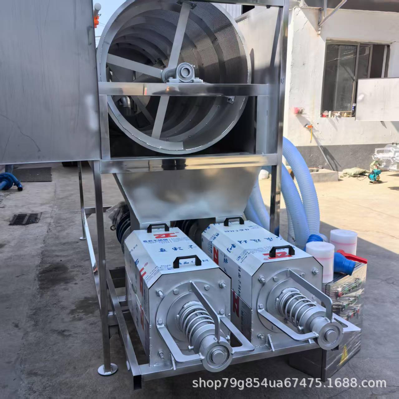 滚筒式猪粪牛粪鸡粪干湿分离机水冲粪固液分离机畜禽处理量大