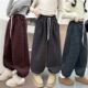 子秋冬2025新款 儿童韩版 洋气格子裤 女童裤 中大童女孩加绒束脚卫裤