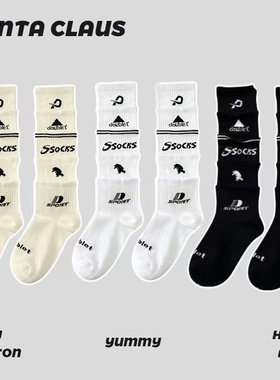 包邮多层袜多罗口doublet袜子足球袜潮流中长筒过膝个性设计棉袜