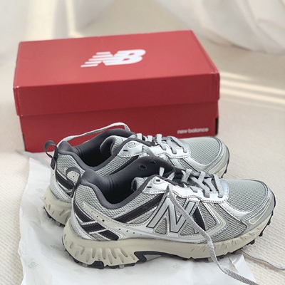 New Balance NB 410v5 減震透气百搭低帮跑步鞋 男女同款 銀色