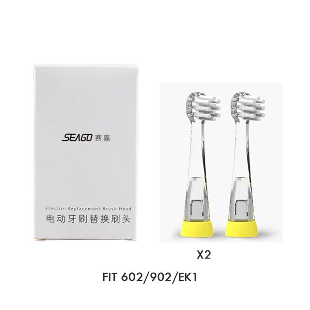 seago/赛嘉儿童电动牙刷SG902/SG602/EK1软毛幼儿替换刷头原装