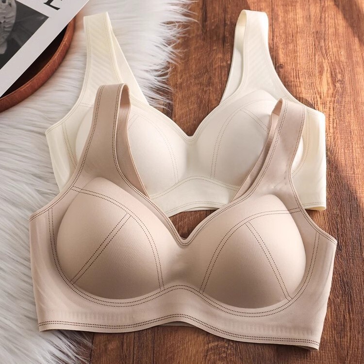 无痕背心式内衣女薄款无钢圈小胸聚拢隐形软支撑舒适睡眠文胸罩