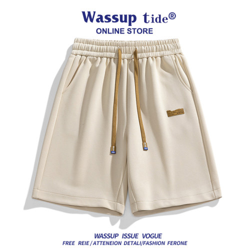 WASSUP TIDE夏季短裤男士美式潮工装裤宽松凉爽大码休闲裤时尚裤