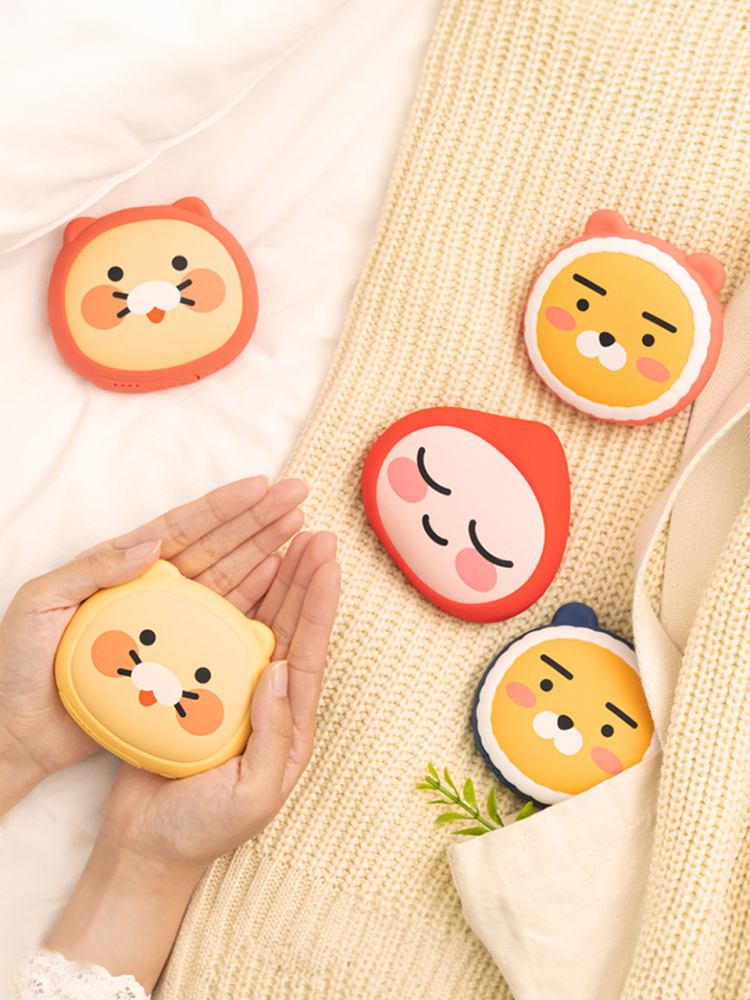 韩国KAKAO FRIENDS小狮子屁桃春植暖手宝便携移动电源usb充电冬季