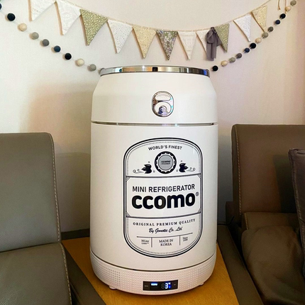 韩国正品ccomo易拉罐小冰箱白粉紫色化妆品零食蓝牙红酒饮料迷你