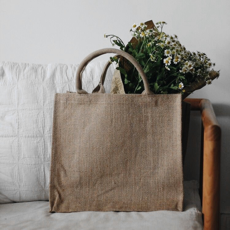 黄麻帆布艺日式环保包手拎购物袋