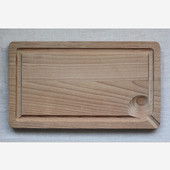 无漆实木面包板托盘板 凹槽切菜板 出口 榉木长方形加厚砧板