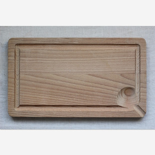 出口 榉木长方形加厚砧板 凹槽切菜板 无漆实木面包板托盘板