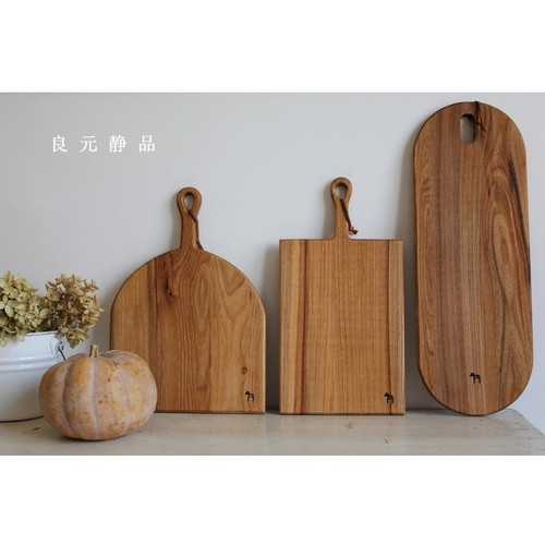 良元静品 无漆榆木烘焙托盘 水果砧板 实木披萨面包板 - 封面
