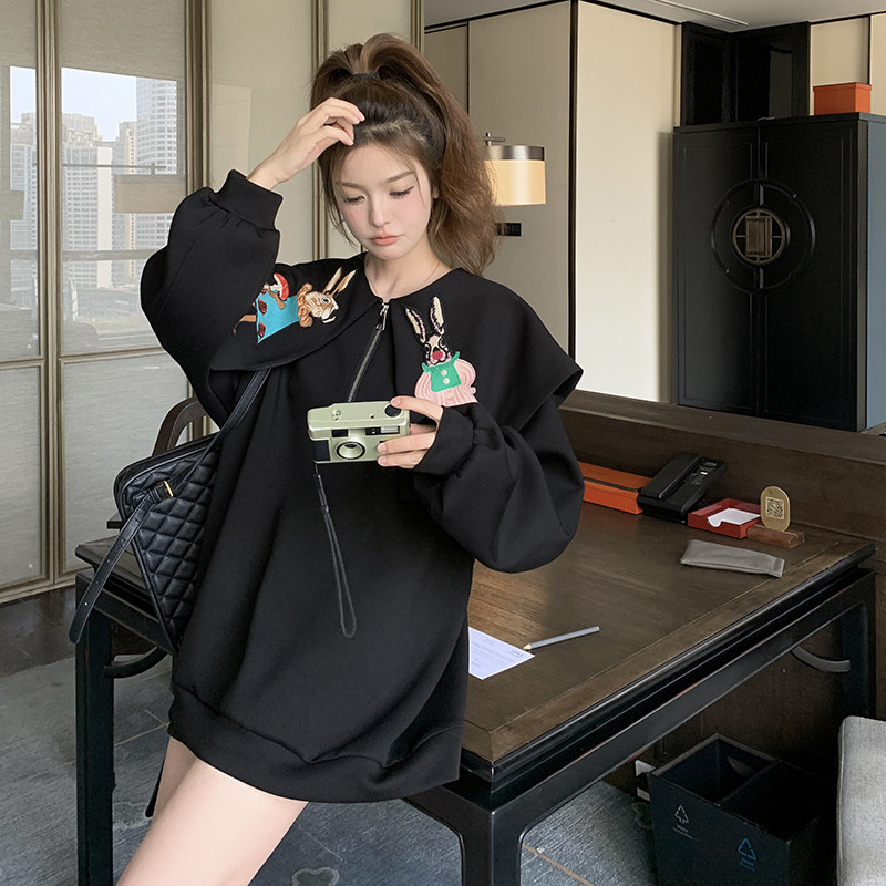 已出大货【秋装新品】兔子刺绣卫衣6515P125控188，女装卫衣/绒衫，浙宝089