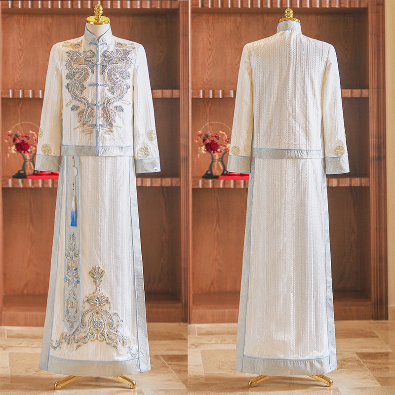 2024 NEW XIUHE COSTUME MALE GROOM DRAGON AND PHOENIX GOWN MENS GROOM COSTUME CHINESE WEDDING DRESS PLUS SIZE MENS TANG DRESS