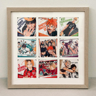 杯垫收纳相框排球少年周边展示架谷美谷子九宫格可挂可摆保护套