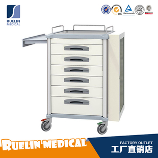 困难气道处理车抢救车带抽屉多功能ABS医用手推车急诊困难气道车