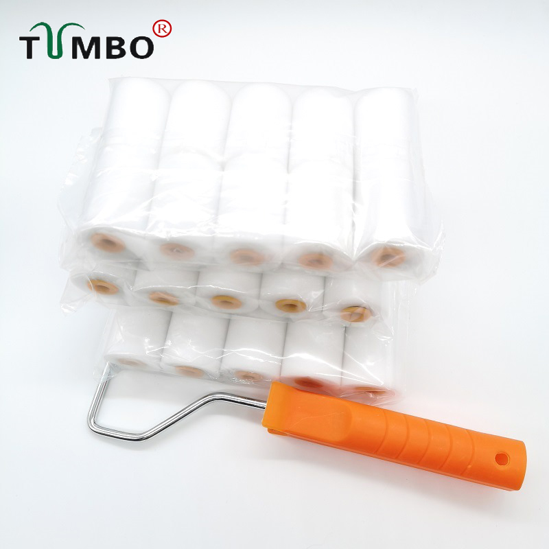 工厂直销2寸水性海绵滚筒刷小滚芯修边油漆刷墙补漆绘画涂刷工具