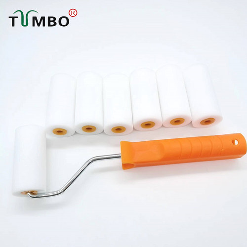 工厂直销跨境3寸油性海绵滚筒刷墙面翻新补漆修边绘画无刷痕专用