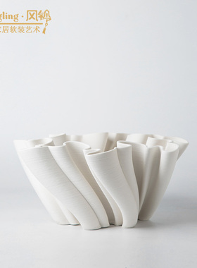 现代简约样板间桌面摆件抽象陶瓷