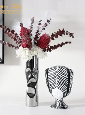 现代简约银色质感花艺售楼处