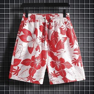 速干泳裤 短裤 衩宽松大码 男夏威夷海边度假居家大裤 休闲沙滩五分裤