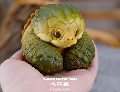 博物志原创｜2025吨吨动物园龟系列大鳄龟白化佛鳄龟潮玩手办模型