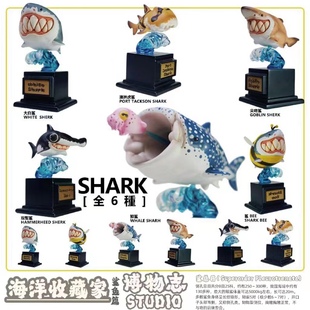 博物志2024限定海洋收藏家鲨鱼模型篇大白鲨剑吻鲨虎鲨等潮流潮玩