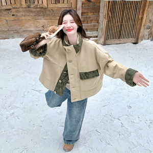 双色50条绒羽绒服女外套2D115-C806-P245-K368图片