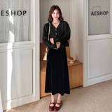 毛衣+丝绒半裙三色女2D115-C507-P125-K175，女装套装/套裙，2D115