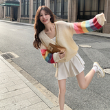 .彩虹袖外套针织毛衣女2D115-A89-P85-K138，女装针织衫/毛衣，2D115