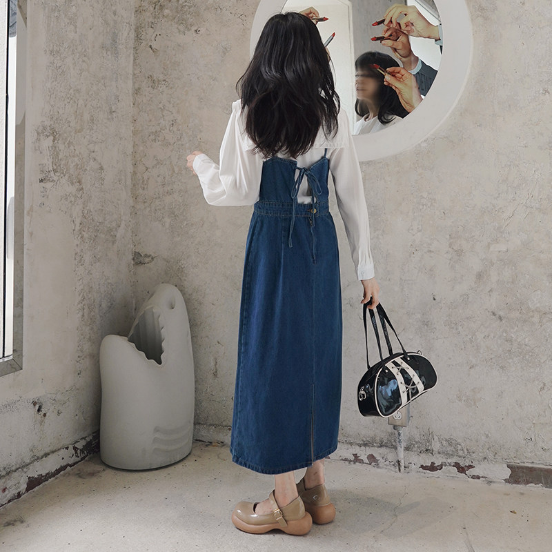 牛仔吊带连衣裙女2D115-2128套装p165-K228吊带裙p100-K158,女装连衣裙,2D115
