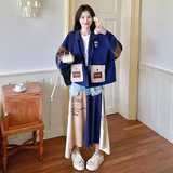 防晒上衣+牛仔拼接裙女套2D115-C170上衣P145-K218半裙P105-K168，女装套装/套裙，2D115