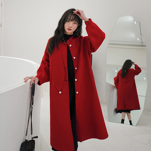 红色毛尼外套女2D115-3153-P185-K268图片