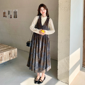 双色连衣裙套装女2D115-C332-P155-K218图片