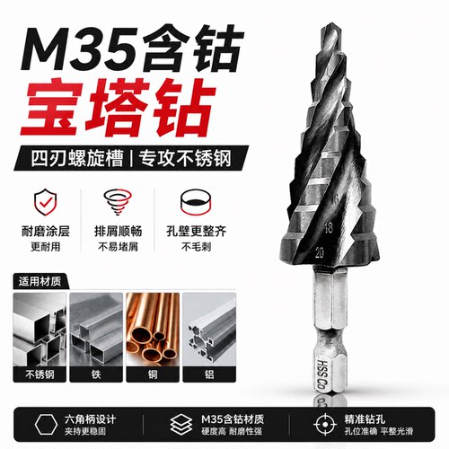 不锈钢开孔工业级多功能螺旋钻头