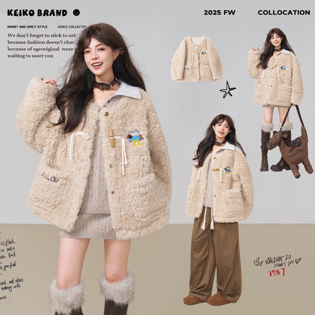 KEIKO/凯莉欧聚酯纤维少女风宽松