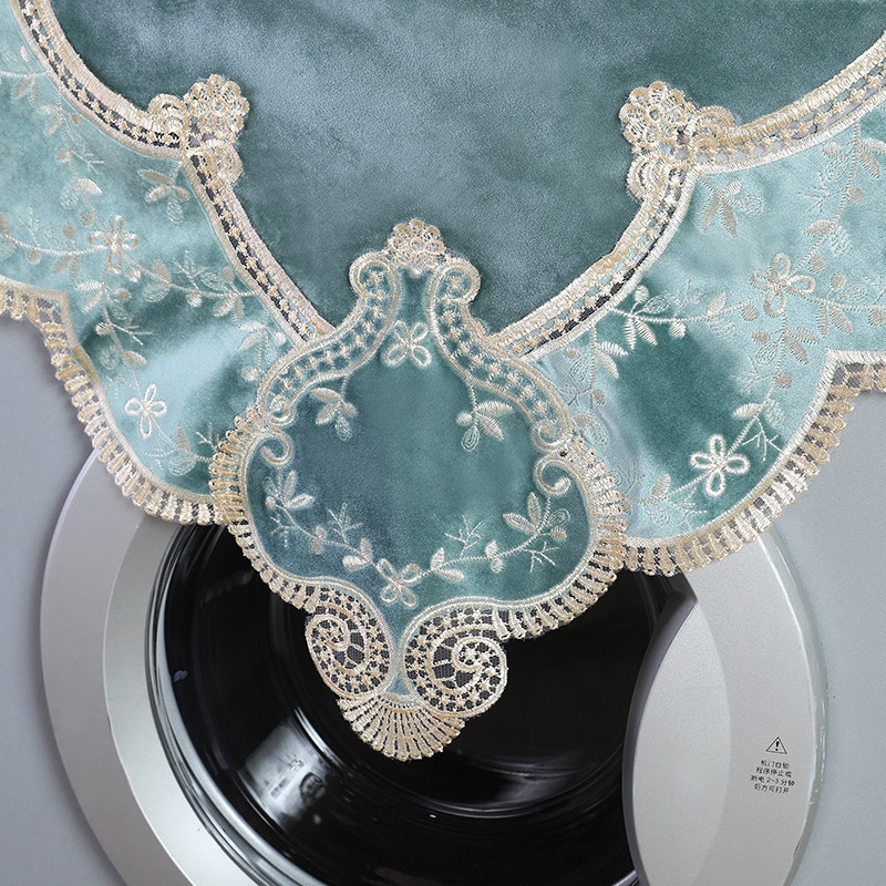 유럽 ??스타일 수 놓은 직물 세탁기 TV 소형 냉장고 침대 옆 테이블 범용 커버 천 먼지 커버 다목적 커버 천