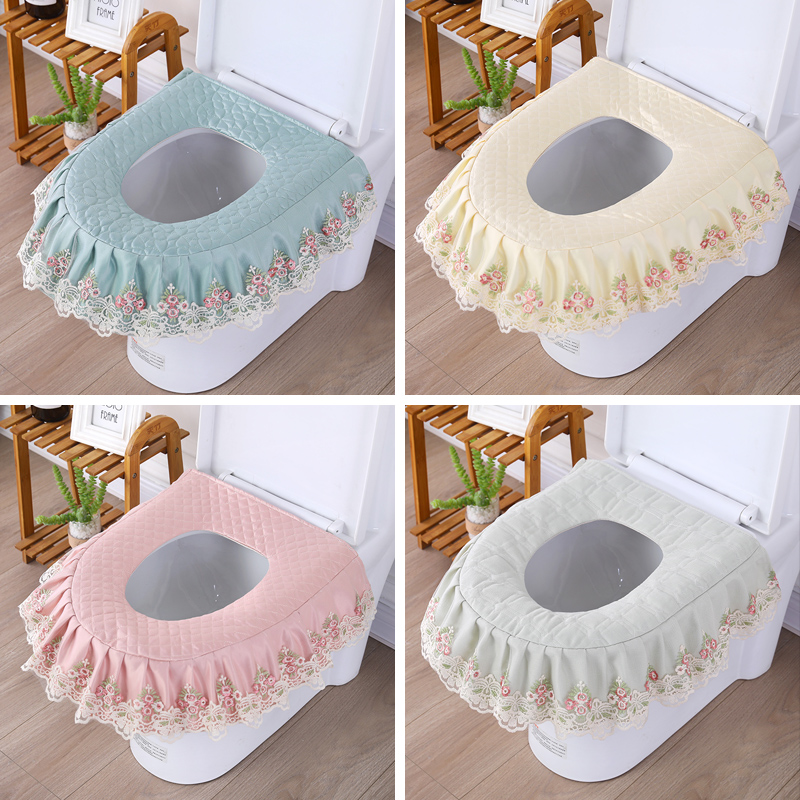 马桶套坐垫圈家用蕾丝布艺欧式
