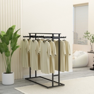 商场服装店中岛架双排正挂展示架简约男女童装衣服裤子陈列架子