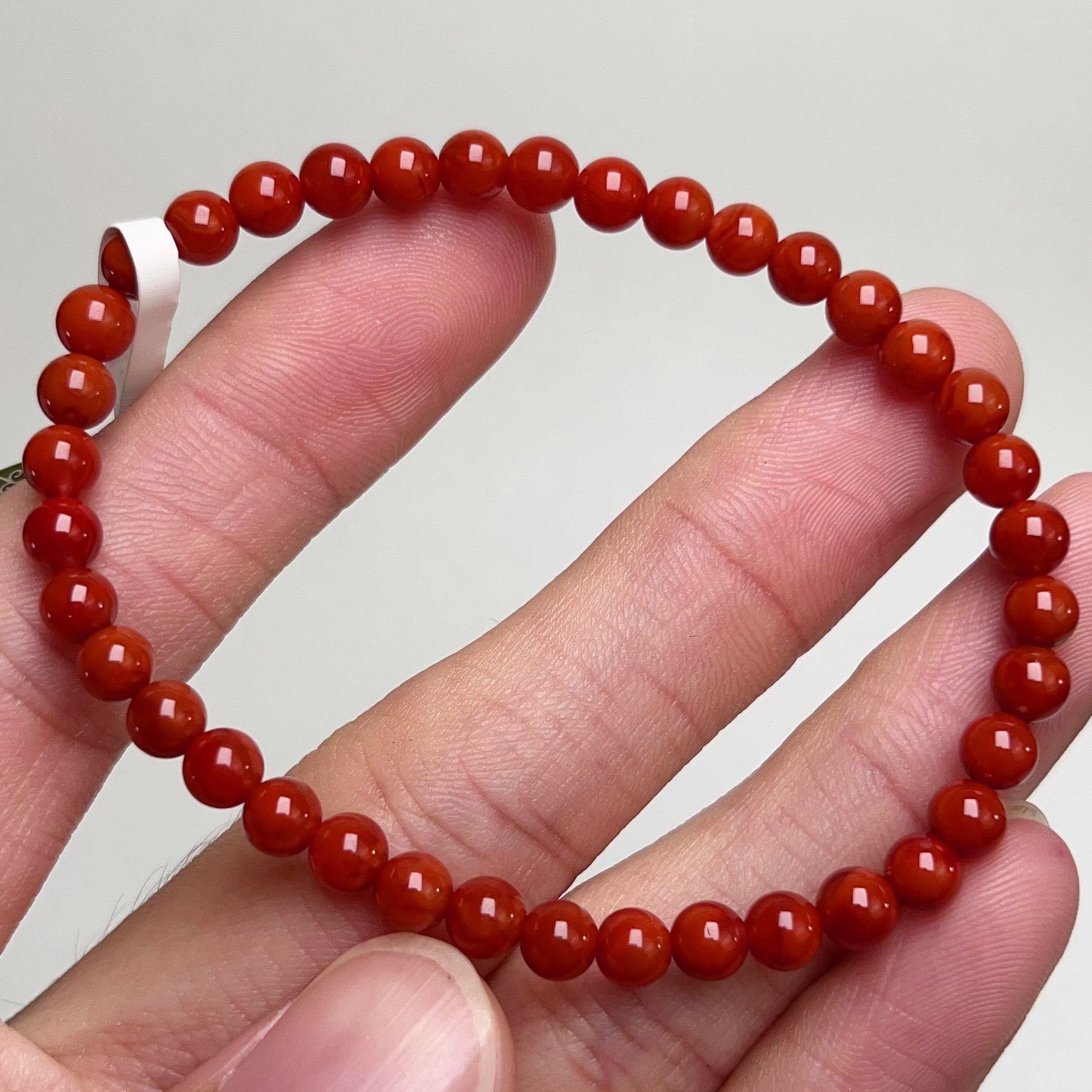 136A52凉山瓦西料南红柿子锦红单圈手串