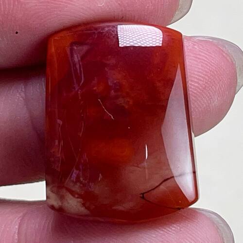 39C63凉山瓦西料南红原矿柿子锦牛色妖火焰无事牌