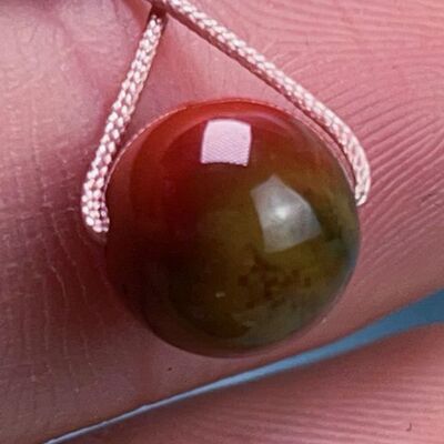 23Z01大山包南红原矿包浆锦红8mm单珠