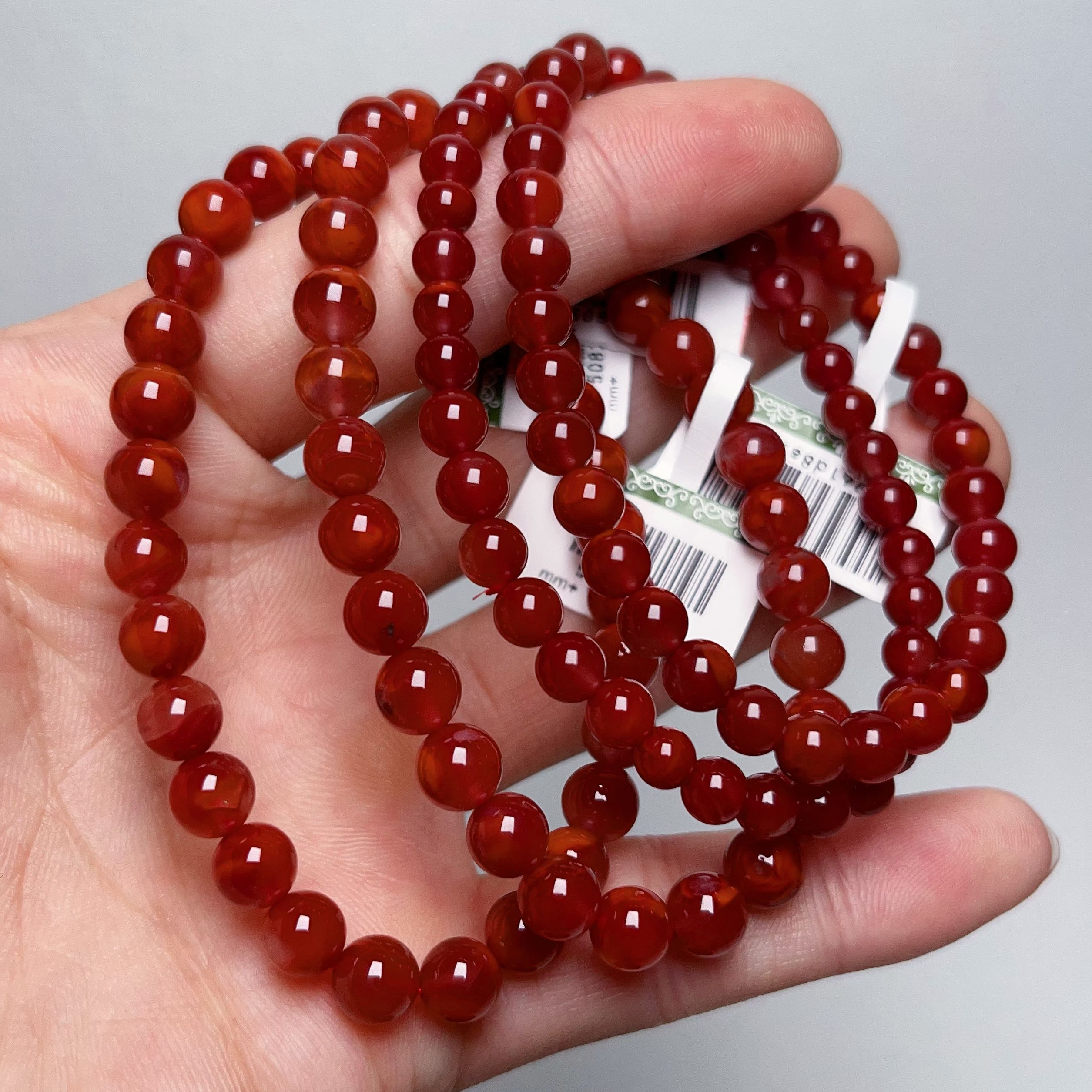 021F94凉山瓦西料南红火焰单圈手串多样性发其一