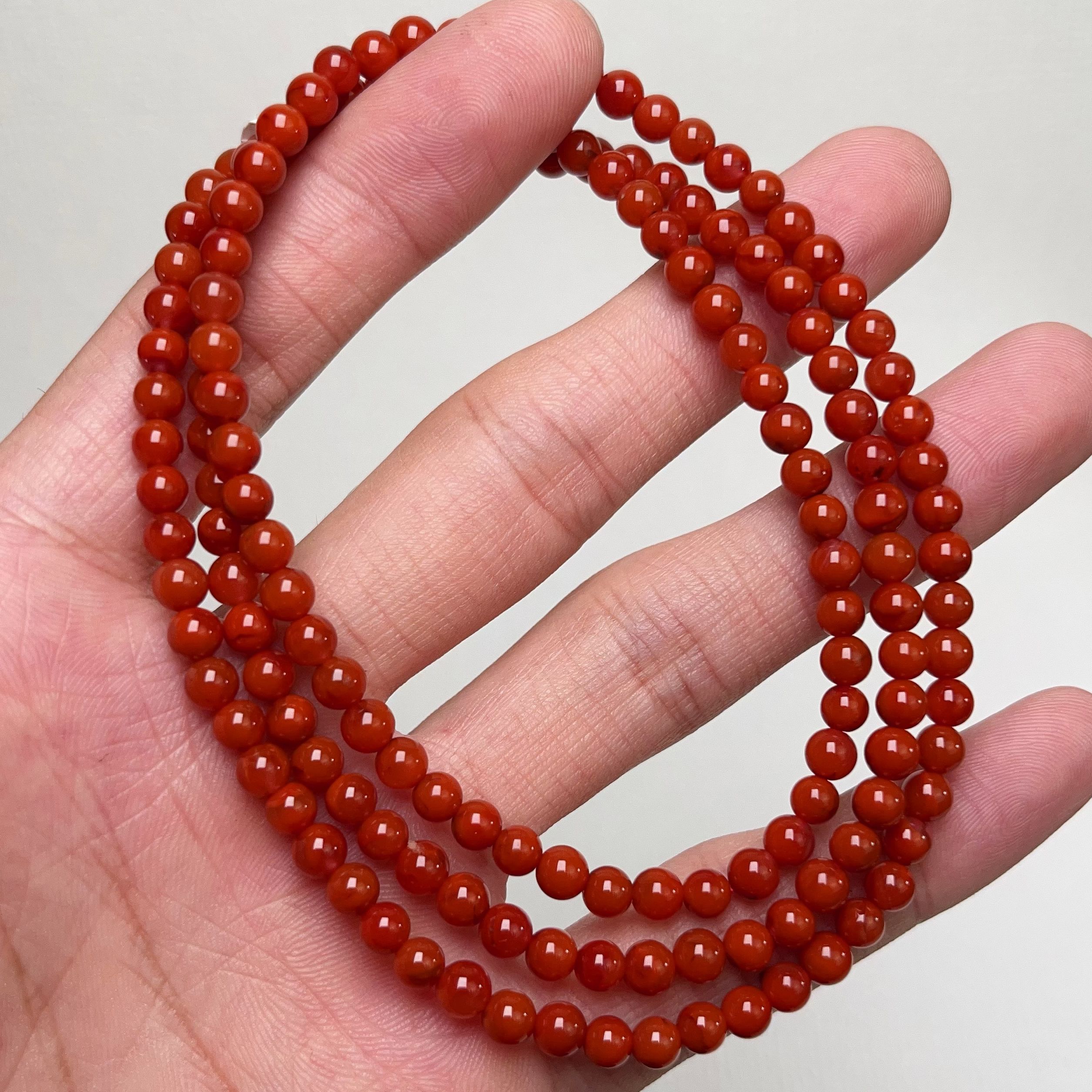 239C44凉山瓦西料南红玉化柿子红小米多圈手串项链多样性发