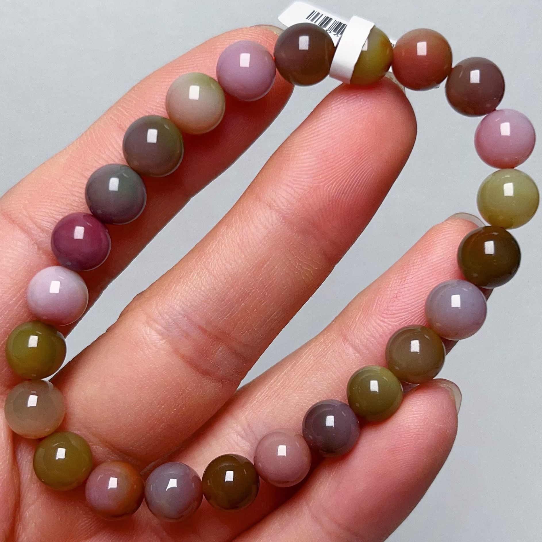 479D01凉山盐源玛瑙马卡龙单圈手串