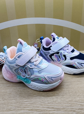 冬季新款专柜步一儿童二棉加棉保暖宝宝带闪灯轻运动鞋38531