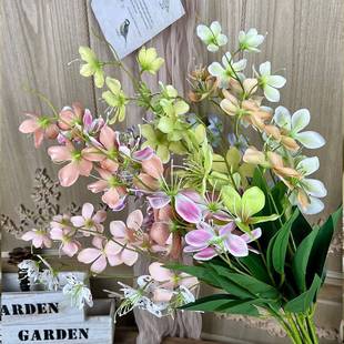 天津市武清区莫奈花语工艺品厂单支小9头金丝茉莉仿真假花茉莉花