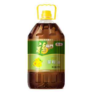 福临门食用油纯香菜籽油5L/桶 中粮家用桶装食用菜油