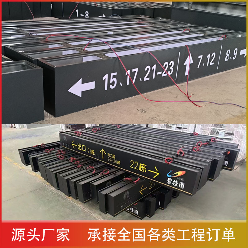 地下车库标识标牌商场超市双面发光吊装灯箱医院悬挂导视牌导向牌