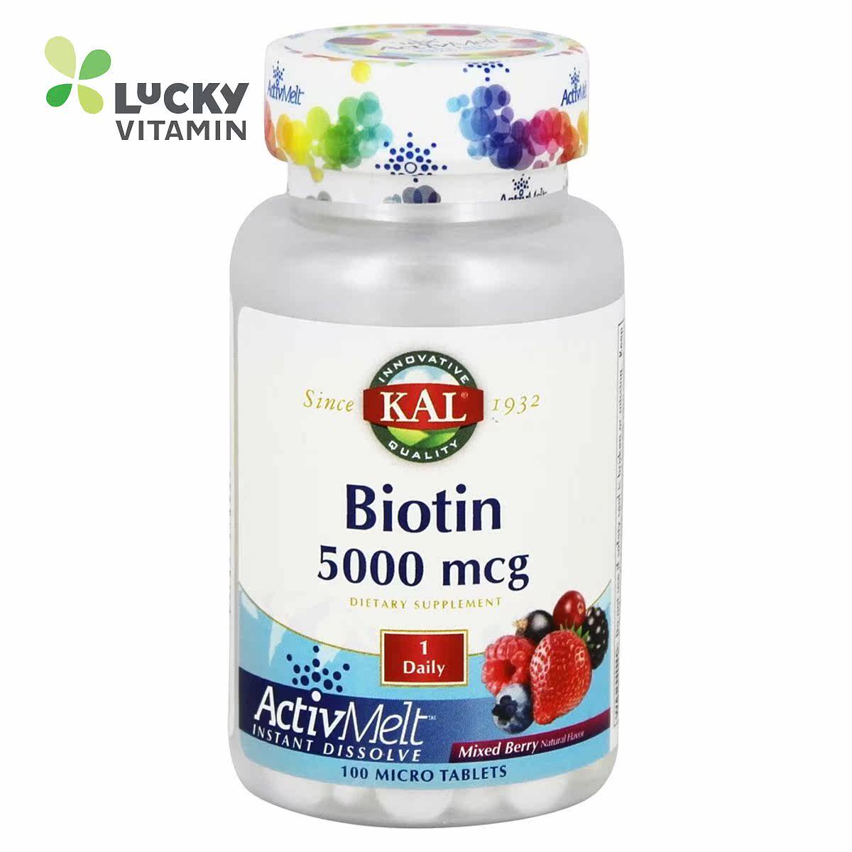 Kal-生物素 ActivMelt 混合的浆果 5000 微克。-100 片