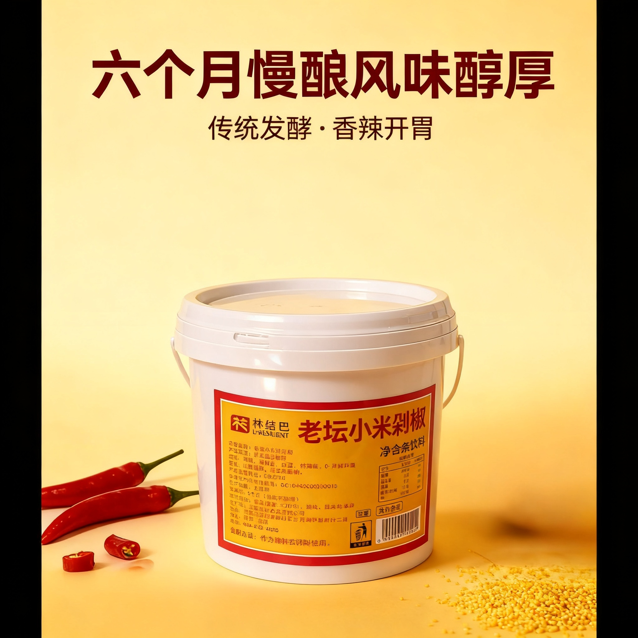 林结巴老坛小米红剁椒农家手工朝天椒蒸鱼剁椒辣椒10公斤湘菜专用