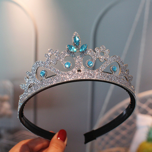 韩国儿童皇冠头饰女童带齿防滑发箍冰雪公主爱莎发卡女孩可爱头箍